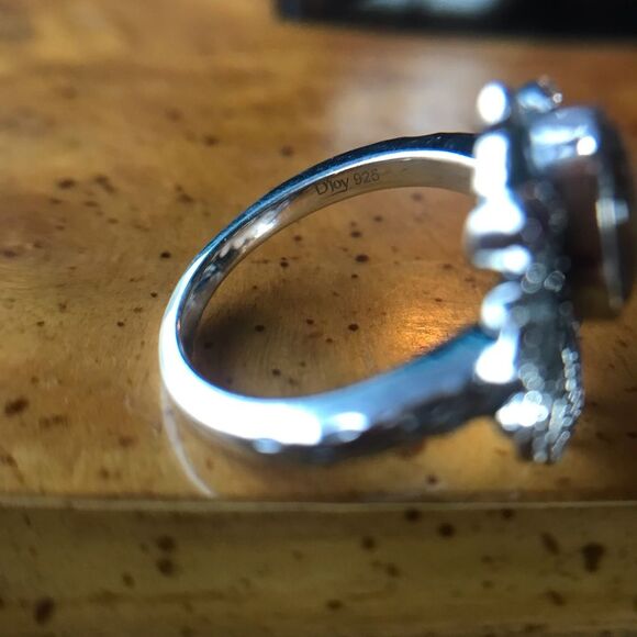 Natural Canadian Ammolite Sterling Silver Headdress Ring - Picture 7 of 10